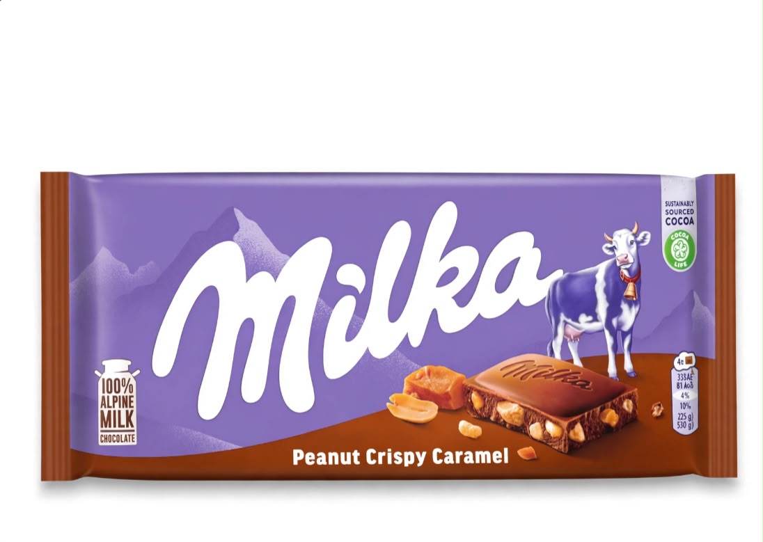 Milka Peanut Crispy Caramel - شوكولاتة ميلكا فول سوداني كراميل مقرمش 90g