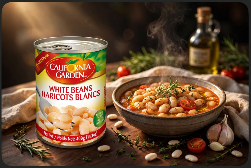 California Garden White Beans 400g - Ready To Eat | فاصوليا بيضاء جاهزة 400ج