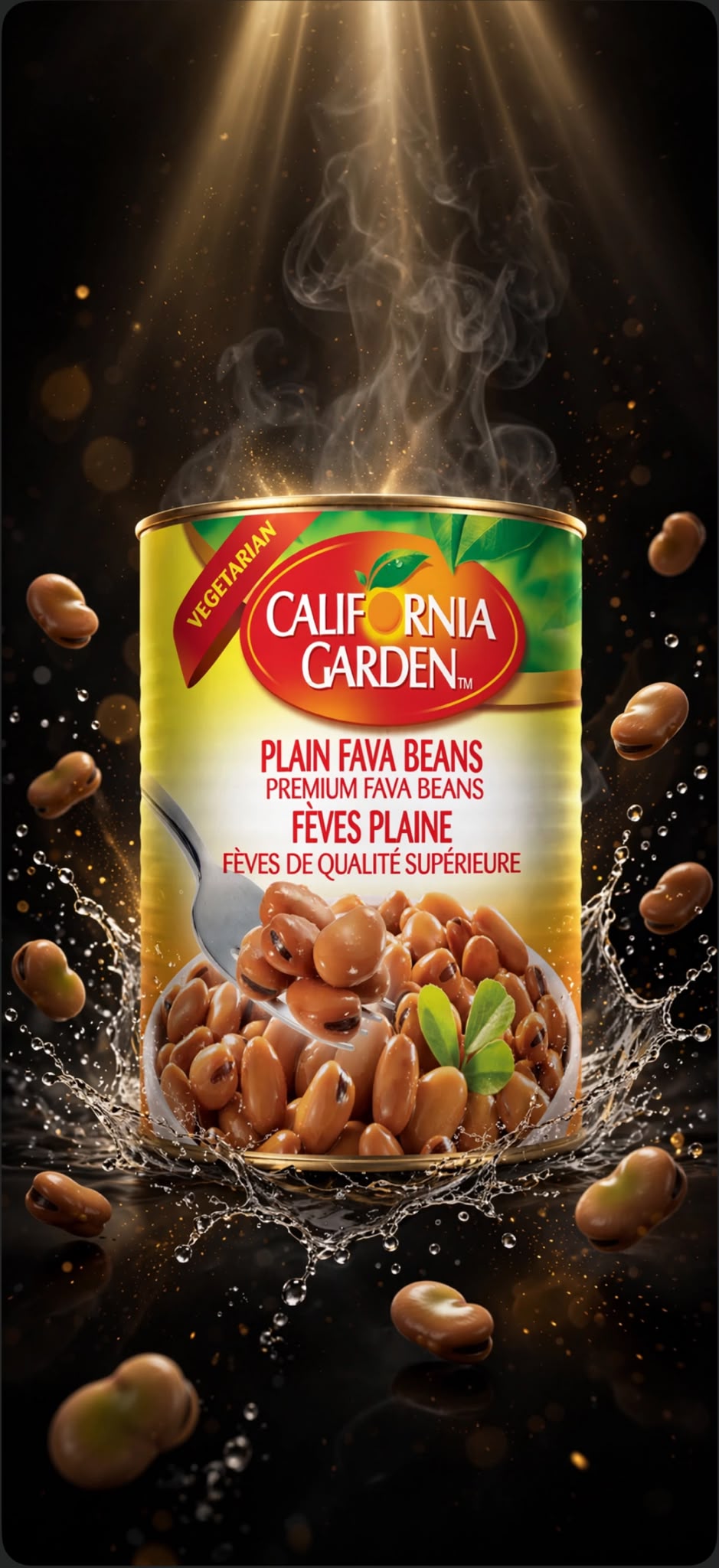 California Garden Plain Fava Beans 400g – Premium Foul Medames Vegetarian
